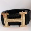 Quality Designer Leather Belt - Black - Image 4