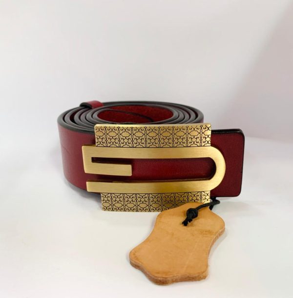 Quality Designer Leather Belt - Brown - Image 4