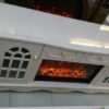 Quality White Chipped TV Stand with Fireplace