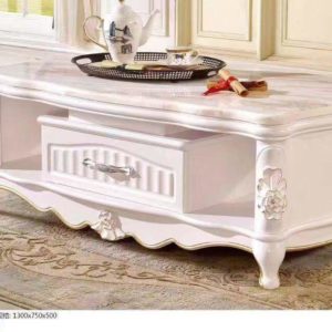 Aesthetic White Living Room Center Table